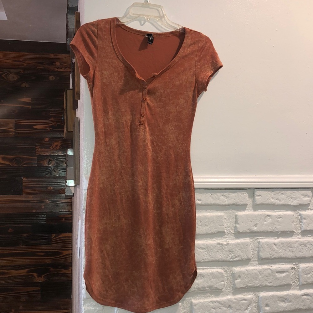Button up mini dress